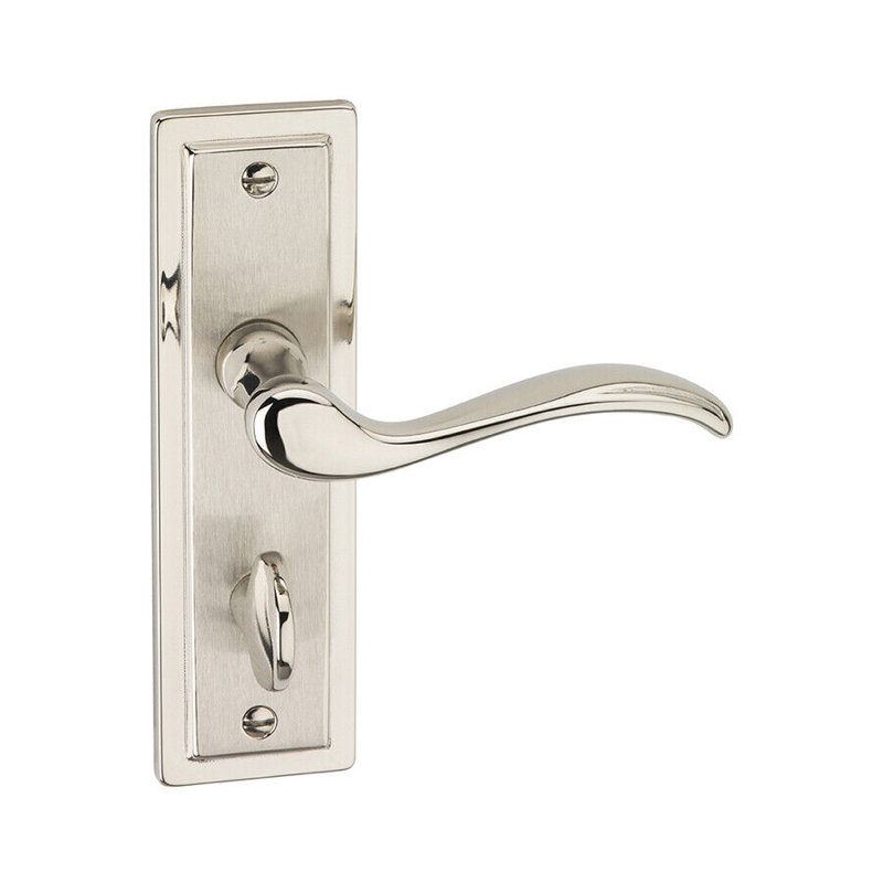 Door Handle, Satin Nickel Bathroom