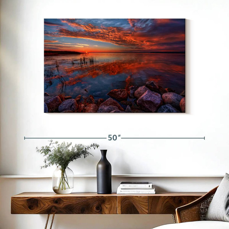 Alvord Rocky Shores Sunrise, H 26 po x l 39 po