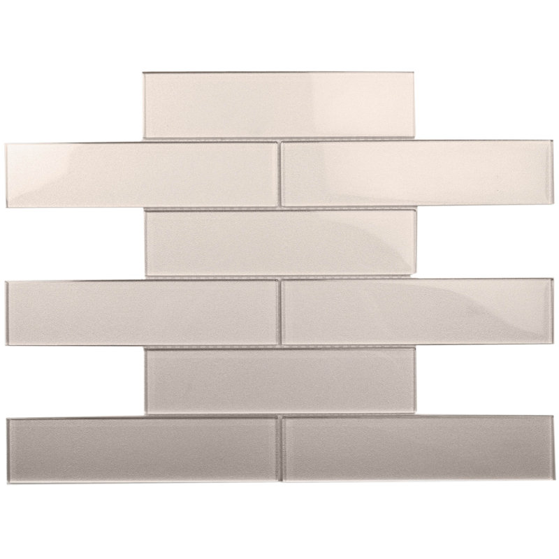 Apollo 12" x 12" Glass Brick Joint Mosaic Wall & Floor Tile