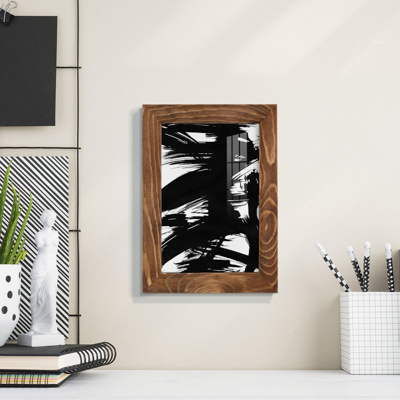 «Fumiyo Black Bamboo I», impression encadrée sur papier, H 6 po x l 4 po x P 1 po, Noyer