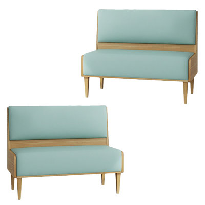 Banc rembourré en similicuir Light Luxury