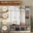 Farmhouse Hall Tree Combining Seating Bench, Shoe Cabinet, Hanging Rack And Storage Cabinets For Entryway And Living Room Organization-1942527699