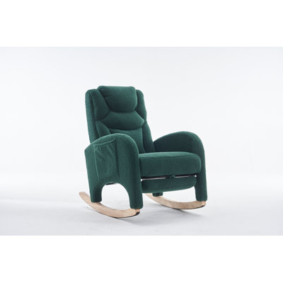 Teddy Fabric Nursery Rocking Chair With Adjustable Footrest by Isabelle & Max