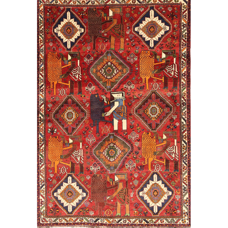 Tapis sud-ouest Mehroon / noir / crème, Rectangle 8 pi x 12 pi
