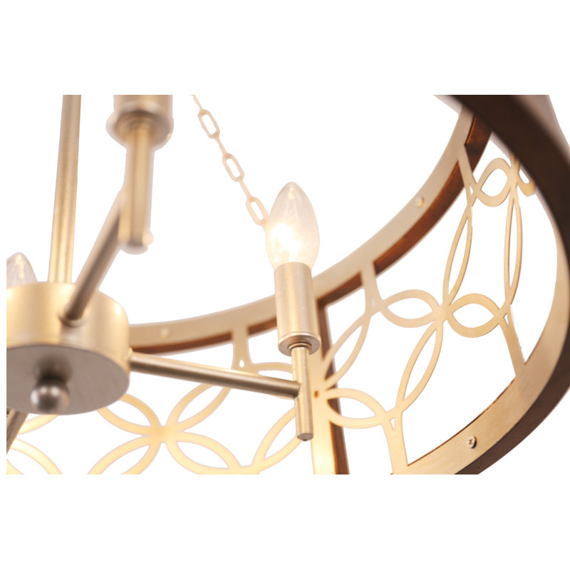 Lustre cylindrique en bois 19,7 po Ambrose, Chrome chrome