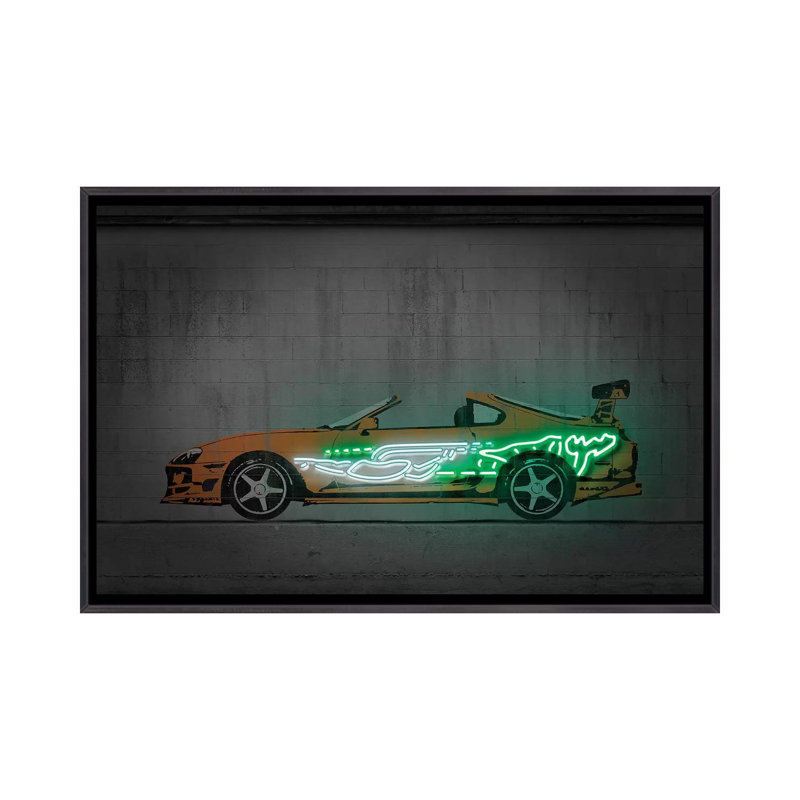 « Supra » par octave Mielu-impression d’art graphique, Pas de tapis, H 32 po x l 48 po x 1,5 po, Toile avec cadre noir patiné