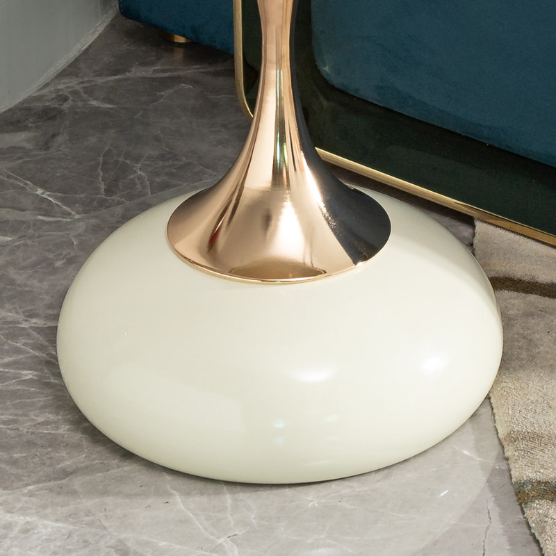 Petite table de bout ronde blanche, table basse pour petits espaces | Idée de cadeau