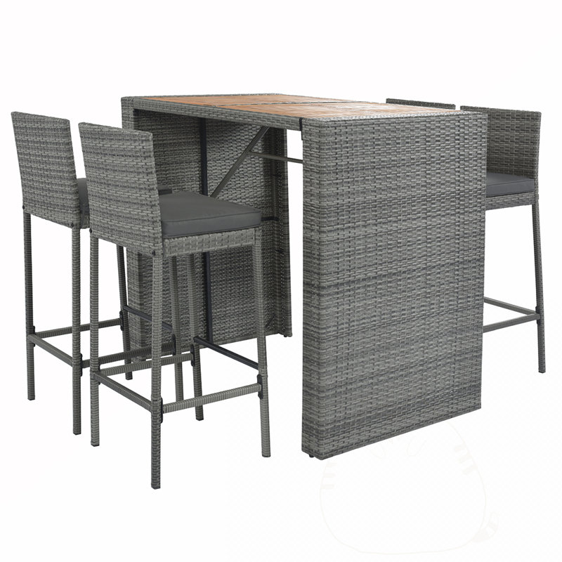 Outdoor Wicker Bar Set for Relaxing and Entertaining, Enhancing Patio Experience