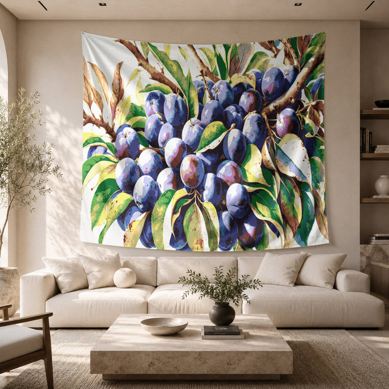 Tapisserie murale Fruit Beach, 68 po x 80 po