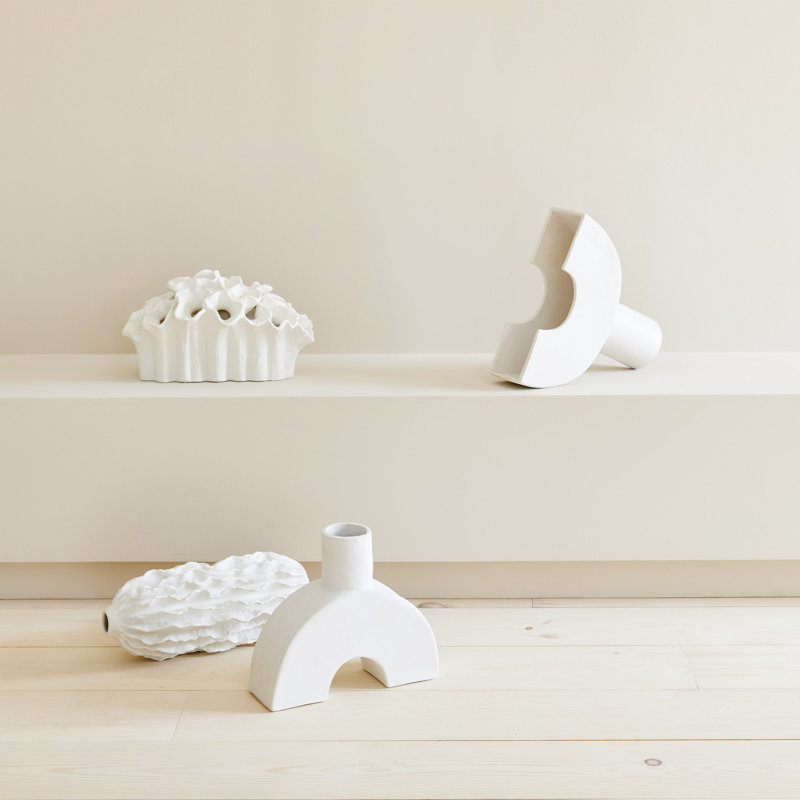 Flora Coral Bouquet-Matte White