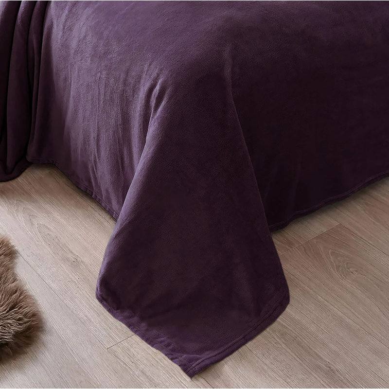 Quilted Throw Blanket, Purple, Full