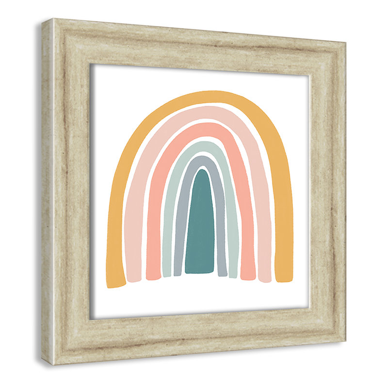 Décoration murale pour enfants, H 10 po x l 10 po x P 0,63 po, Beige Flat Framed