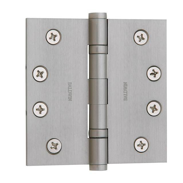 Baldwin 4" x 4" Distressed Oil Rubbed Bronze Ball Bearing Cabinet Hinge