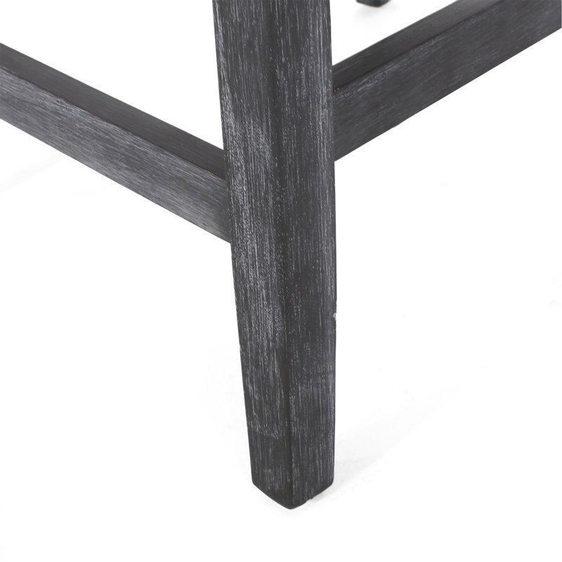 Ensemble de 2 tabourets de comptoir contemporain capitonnés en tissu pour un siège élégant et confortable, Charcoal