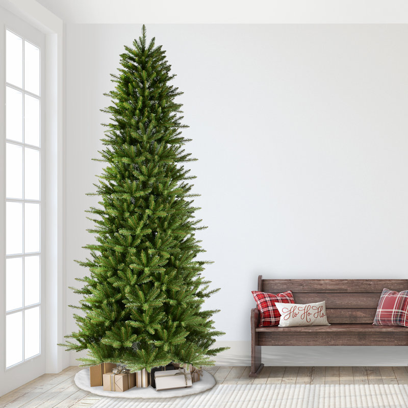 Fraser Fir Slim Unlit Artificial Christmas Tree, 7ft 6" H