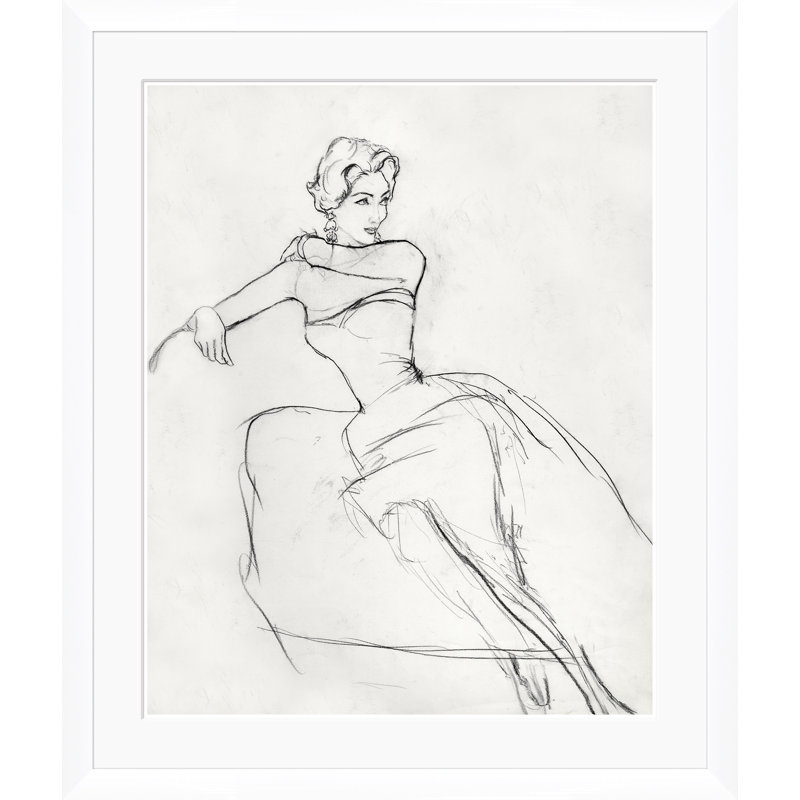 Vogue Magazine, "Seated Woman," Carl Erickson, April 15, 1957 Print by Carl Erickson, 51.5" H x 43.5" W