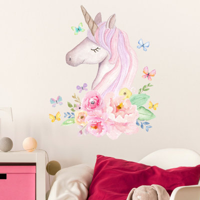 Watercolour Unicorn Wall Sticker