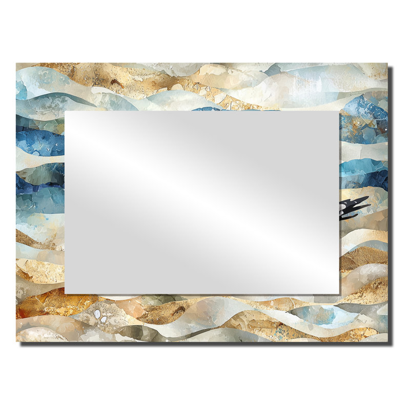 Coastal Seagull The Watchful Gull I - miroir mural animaux - imprimé sur métal, 24 po x 32 po