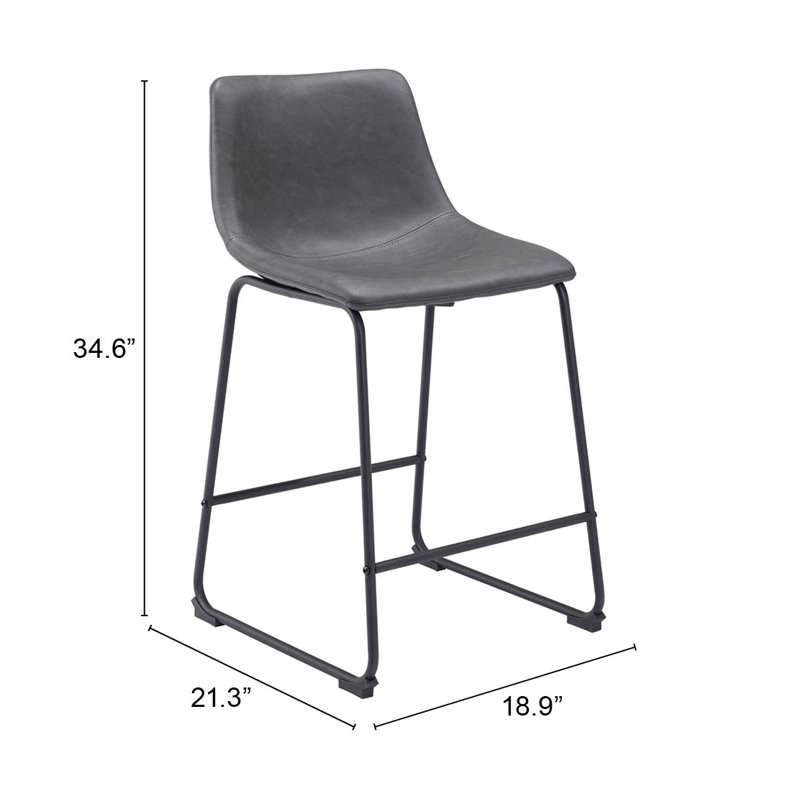 Smart Stool, Counter Stool (23.2” Seat Height), Charcoal