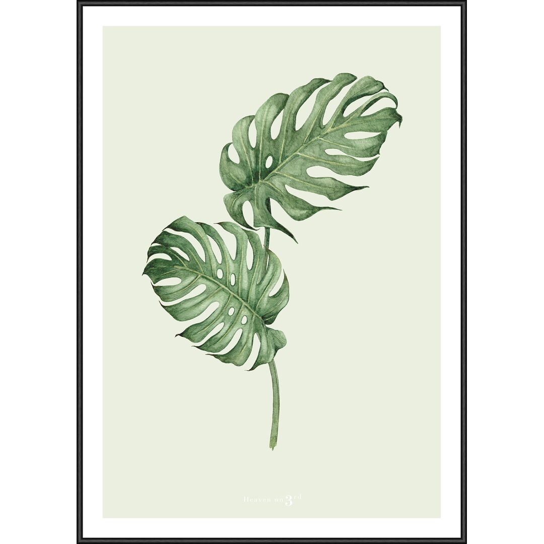 Gerahmtes Poster „Leaf Green“, Grafikdruck