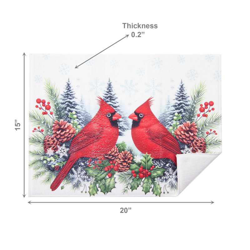 Tapis de séchage en microfibre double cardinal - ensemble de 2