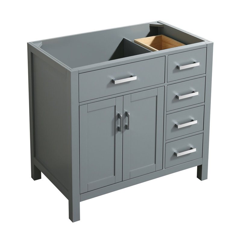 Petrel 36'' Single Bathroom Vanity Base Only, Gray