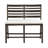 Counter Height 1-Piece Bench - Classic Style, Wooden Frame With Backrest, Upholstered Seat