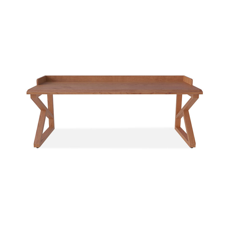 Bureau rectangulaire brun en bois massif, H 29,53 po x l 62,99 po x P 23,62 po