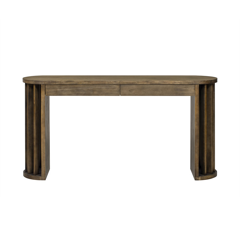 Console U_Style de 59 po de longueur, Bois naturel