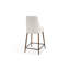 Wyatt Upholstered Counter Stool In Ricotta Boucle And Bronze Metal