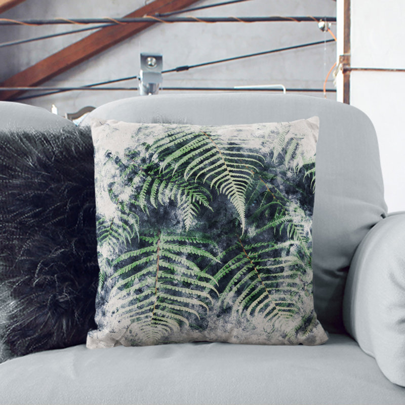 Fern Leaves Vol.1 Watercolour Scatter Cushion, Stone, 55cm H x 55cm W x 20cm D