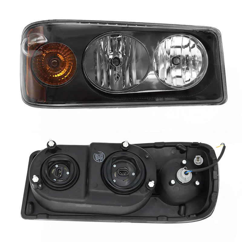 Ensemble de phares noirs compatibles avec les ampoules GU713 de granit Mack incluses