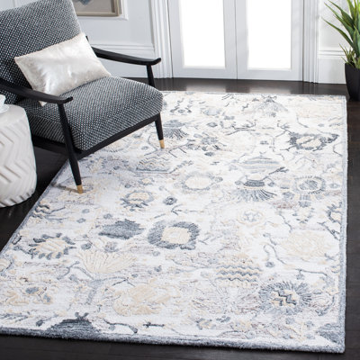 Tapis floral performance touffeté à la main Glamour