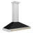 Zline 48 In. Autograph Edition Stainless Steel Range Hood With Black Matte Shell And Polished Gold Handle-97577464
