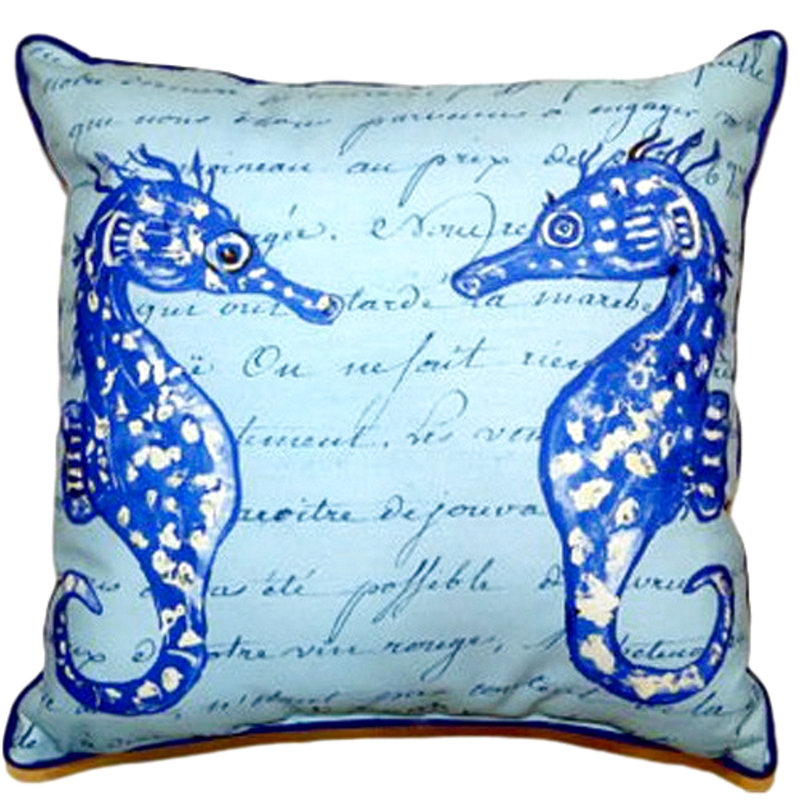 Housse et insert de coussin d'extérieur carré Sea Horses Sea Horses, Petit