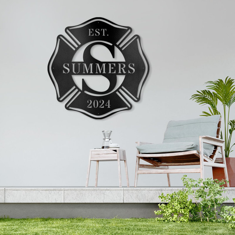 Décoration murale en métal personnalisée, H 12 po x l 12 po x P 0,05 po, Noir, noir, noir, noir, Oui