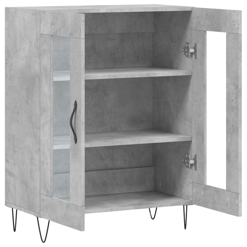 Marialyce Display Cabinet, Concrete Grey