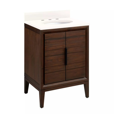 24" Aliso Single Bathroom Vanity Set with Oval Undermount Sink
