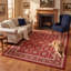 Tapis Sweetbriar traditionnel persan audacieux, bleu marine, orange, or, vert, crème, ivoire, antidérapant, à poils courts, pour intérieur et extérieur, adapté aux animaux domestiques, salon, chambre, salle à manger, entrée, couloir, bureau, lavable-2141173274