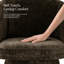 Chaise de salle à manger rembourrée pivotante avec tissu texturé et dossier arrondi courbé (ensemble de 4)-131273694