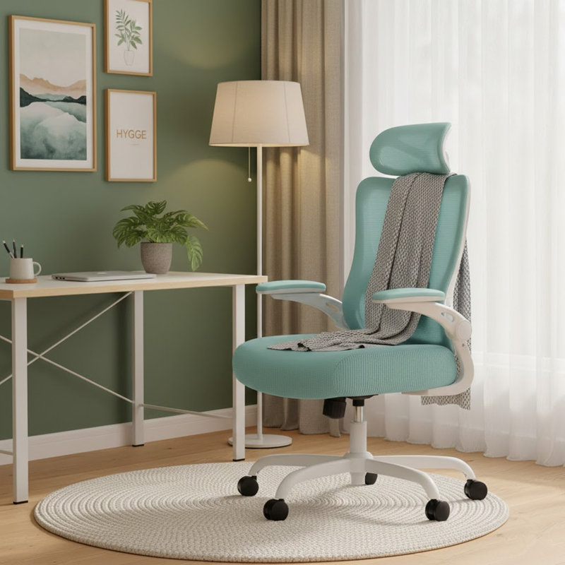 Ergonomic Office Chair, High Back Mesh Computer Chair With Adjustable Lumbar Support, 3D Armrests And 2D Headrest, Tilt Function , Breathable Desk Chair For Home Office