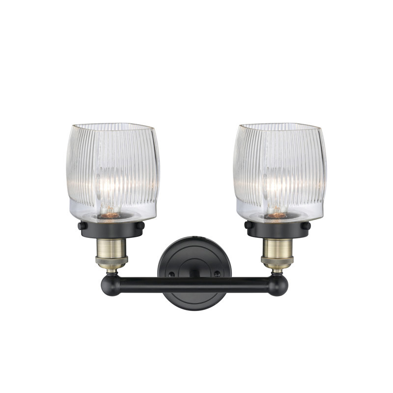 2 - Light Dimmable Vanity Light, Black Antique Brass