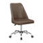 Chaise de bureau réglable brune et chromée