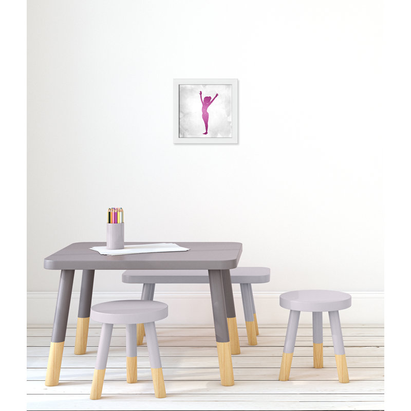 Gymnastique 2, H 12 po x l 12 po x P 0,63 po, Cadre blanc