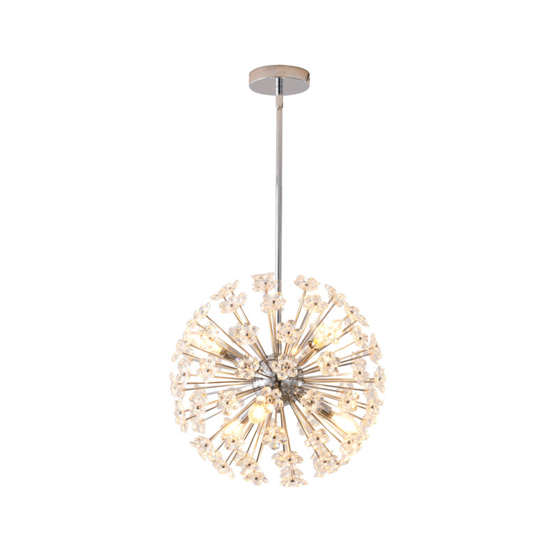 Luminaire suspendu en cristal spoutnik 6 lumières Adalwin Eclectic