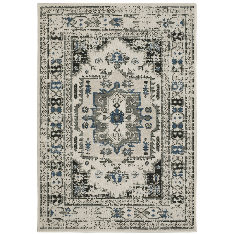 Dylen Oriental Indoor / Outdoor Rug, Rectangle 3'3" x 5'