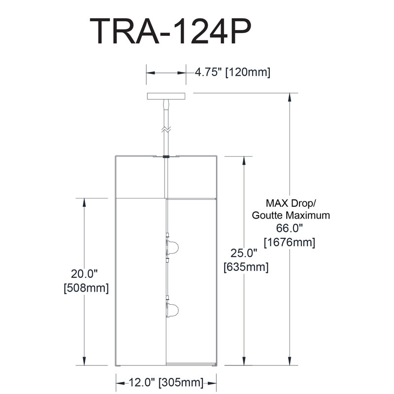 Trapezoid 4 Light Lantern Cylinder Pendant, Black, Black