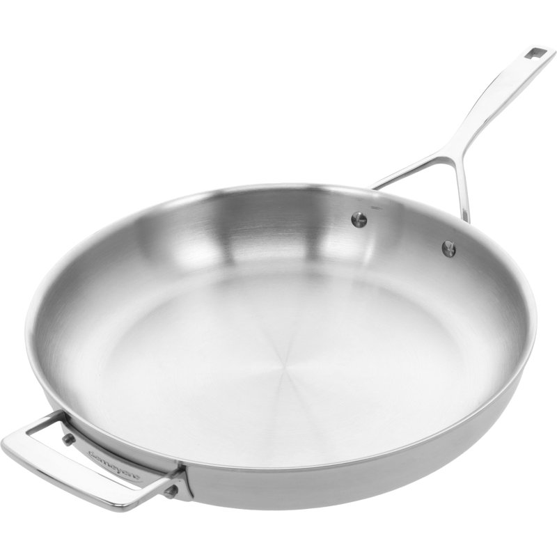 Demeyere Essential 5 5-Ply 12.5" Stainless Steel Fry Pan with Lid