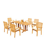 Hari Outdoor 7 - Piece Teak Dining Set
