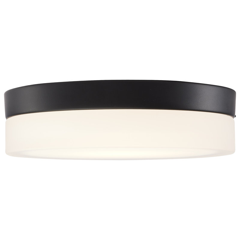 Plafonnier encastré en verre à DEL, Noir